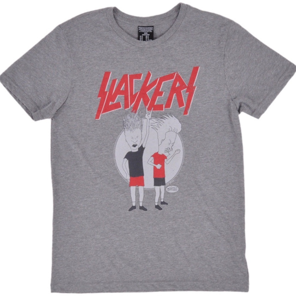 BEAVIS & BUTTHEAD MEN'S XS GRAY TEE